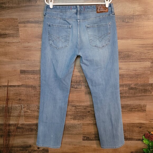 Seven7 Jeans Mens 34x32 Measures 34x30 Slim Straight Leg Medium Light Wash Denim - Picture 2 of 9